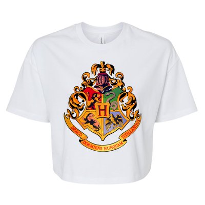 Hogwarts School Emblem Bella+Canvas Jersey Crop Tee