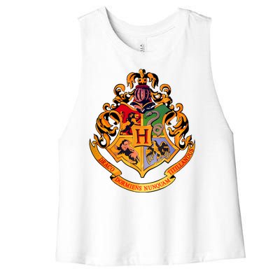 Hogwarts School Emblem Women's Racerback Cropped Tank