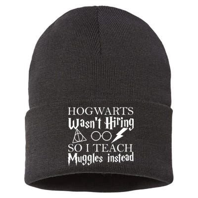 Hogwarts Wasn't Hiring So I Teach Muggles Sustainable Knit Beanie