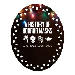 History Of Horror Masks Lazy Halloween Costume Face Mask Ceramic Oval Ornament