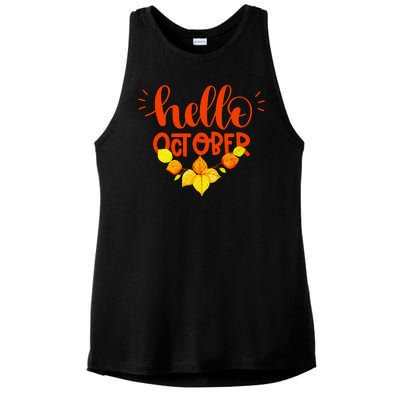 Hello October Ladies PosiCharge Tri-Blend Wicking Tank