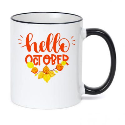 Hello October 11oz Black Color Changing Mug