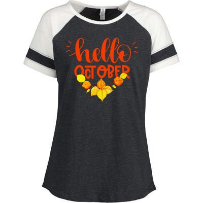 Hello October Enza Ladies Jersey Colorblock Tee