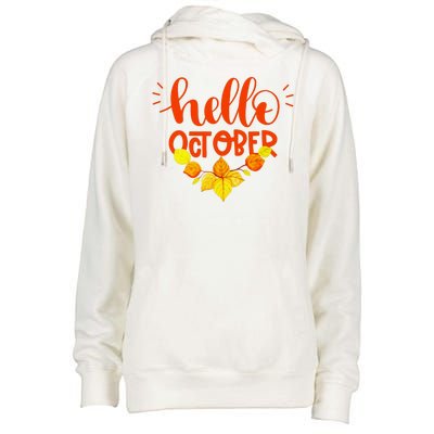 Hello October Womens Funnel Neck Pullover Hood