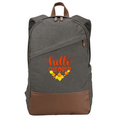 Hello October Cotton Canvas Backpack