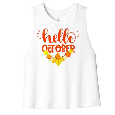 Hello October Women's Racerback Cropped Tank