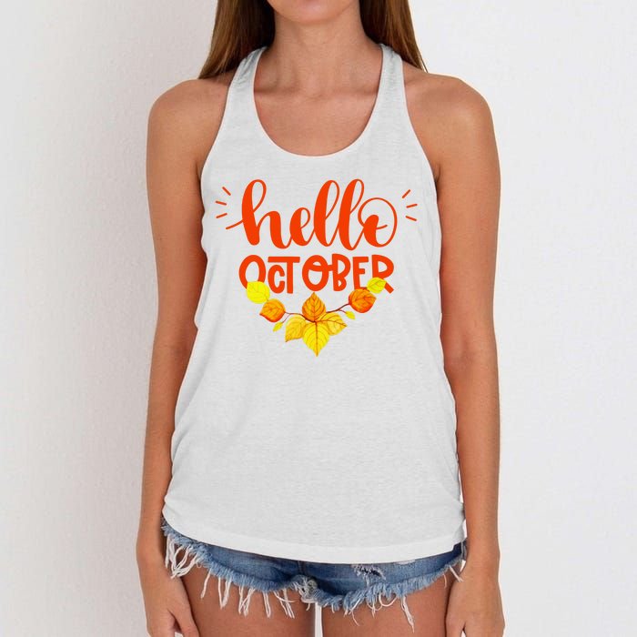 Hello October Women's Knotted Racerback Tank