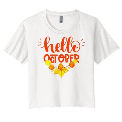 Hello October Women's Crop Top Tee