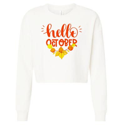 Hello October Cropped Pullover Crew