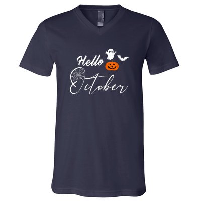 Hello October | Halloween V-Neck T-Shirt