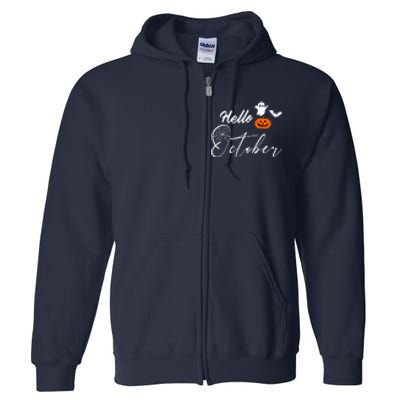 Hello October | Halloween Full Zip Hoodie