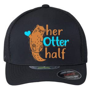 Her Otter Half Punny Romantic Couple Valentine's Day Flexfit Unipanel Trucker Cap