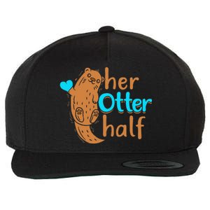 Her Otter Half Punny Romantic Couple Valentine's Day Wool Snapback Cap