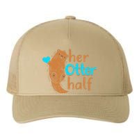 Her Otter Half Punny Romantic Couple Valentine's Day Yupoong Adult 5-Panel Trucker Hat