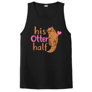 His Otter Half Punny Romantic Couple Valentine's Day PosiCharge Competitor Tank