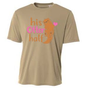 His Otter Half Punny Romantic Couple Valentine's Day Cooling Performance Crew T-Shirt