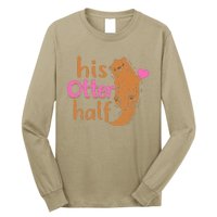 His Otter Half Punny Romantic Couple Valentine's Day Long Sleeve Shirt