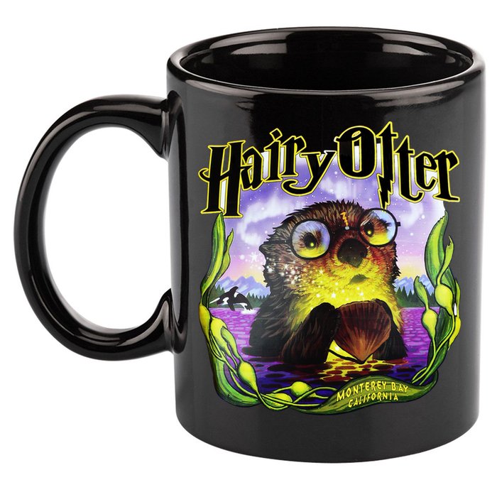 Hairy Otter 11oz C Handle Ceramic Mug