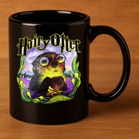 Hairy Otter 11oz C Handle Ceramic Mug