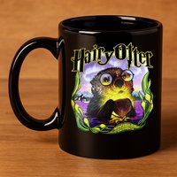 Hairy Otter 11oz C Handle Ceramic Mug