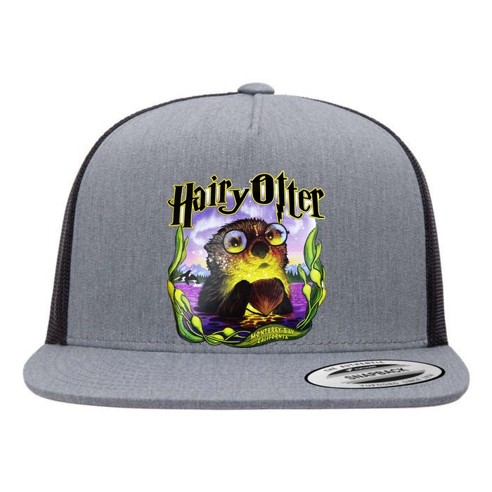 Hairy Otter Flat Bill Trucker Hat