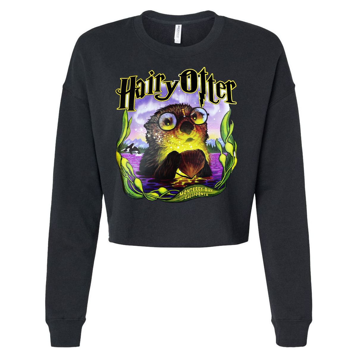 Hairy Otter Cropped Pullover Crew