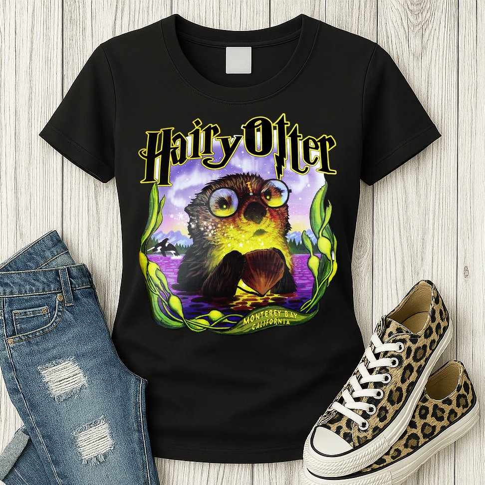 Hairy Otter Womens T-Shirt