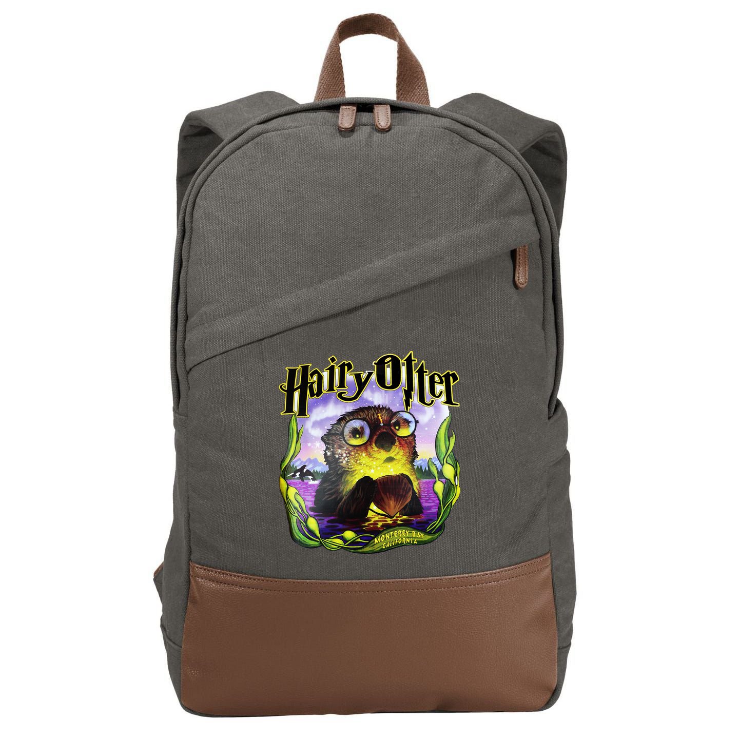 Hairy Otter Cotton Canvas Backpack