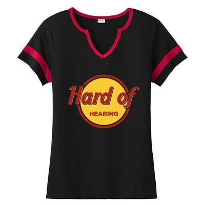 Hard Of Hearing Ladies Halftime Notch Neck Tee