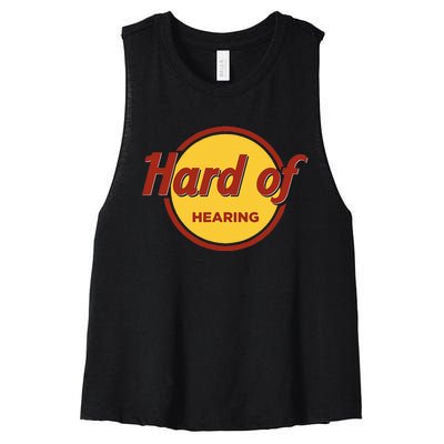 Hard Of Hearing Women's Racerback Cropped Tank