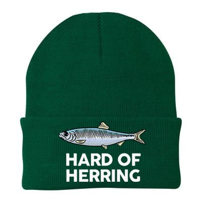 Hard Of Herring I Love Fishing Joke Fish Humour Funny Knit Cap Winter Beanie