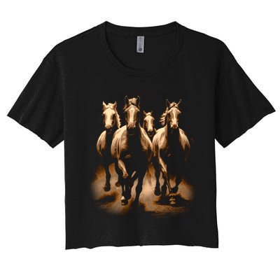 Herd Of Horses Crop Top