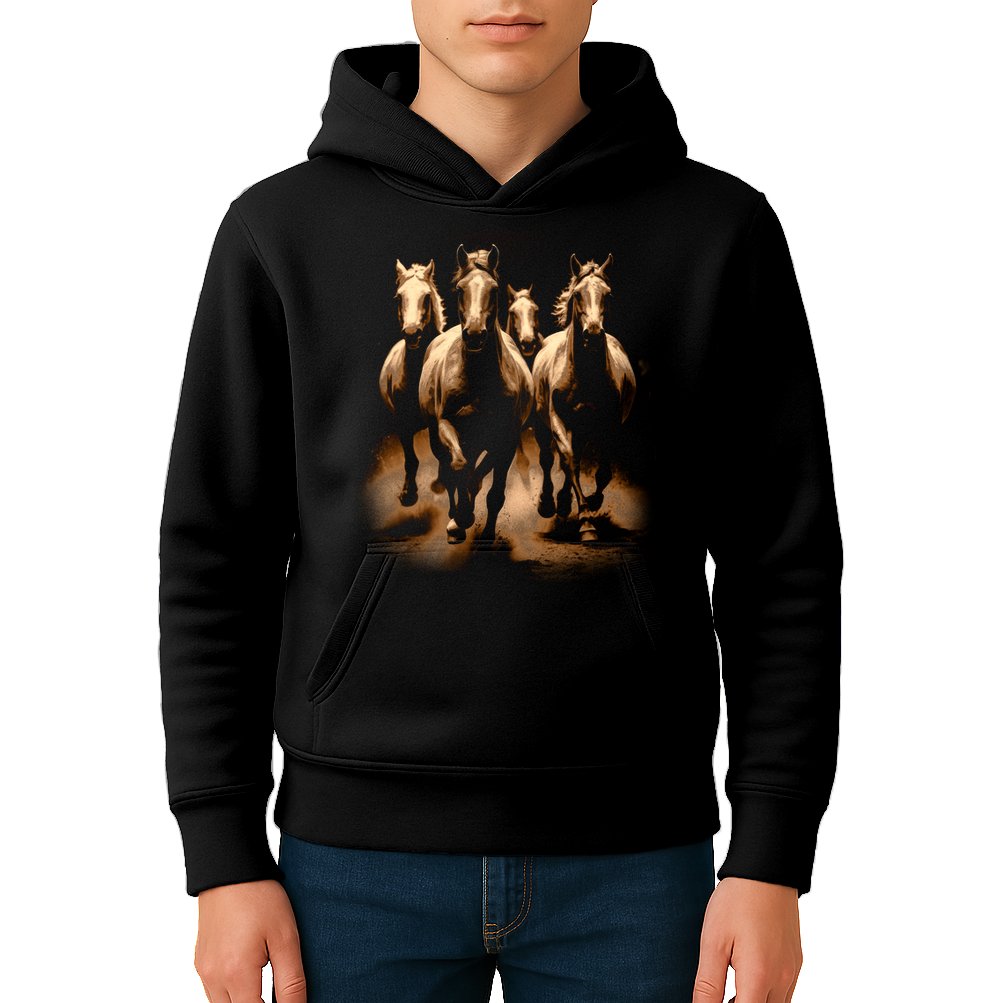 Herd Of Horses Kids Hoodie