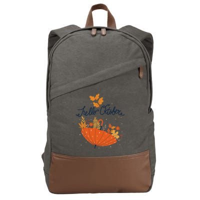 Hello October Cotton Canvas Backpack