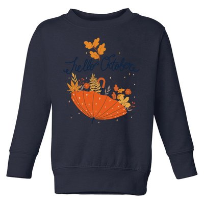 Hello October Toddler Sweatshirt