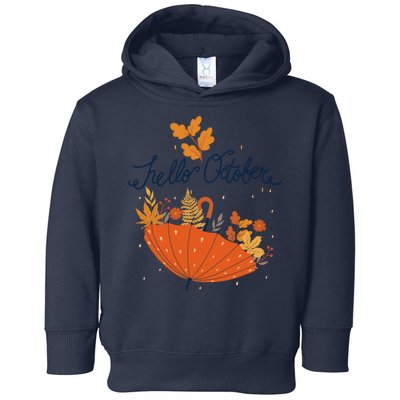 Hello October Toddler Hoodie