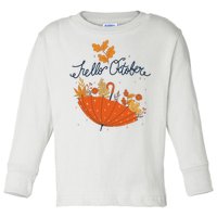 Hello October Toddler Long Sleeve Shirt