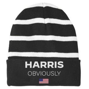 Harris Obviously Striped Beanie with Solid Band