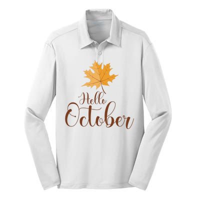 Hello October Silk Touch Performance Long Sleeve Polo