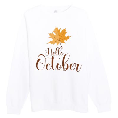 Hello October Premium Crewneck Sweatshirt