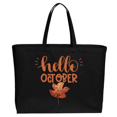 Hello October Cotton Canvas Jumbo Tote