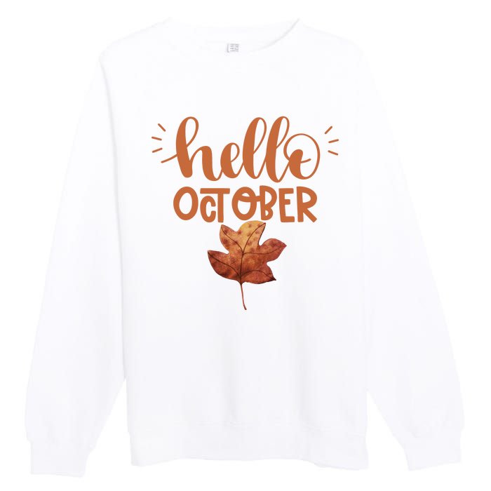 Hello October Premium Crewneck Sweatshirt