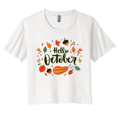 Hello October Women's Crop Top Tee