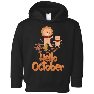 Hello October Toddler Hoodie