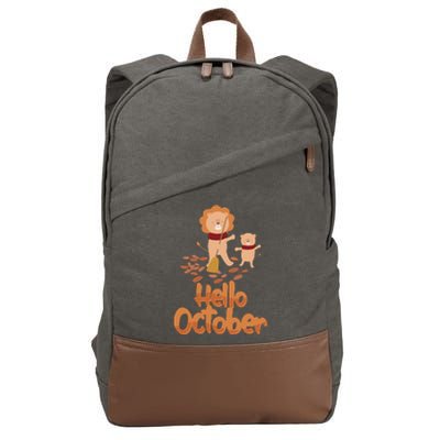 Hello October Cotton Canvas Backpack