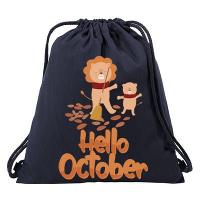 Hello October Drawstring Bag