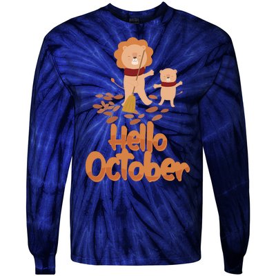 Hello October Tie-Dye Long Sleeve Shirt