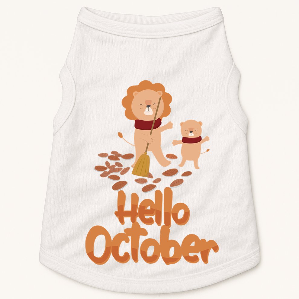 Hello October Doggie Tank