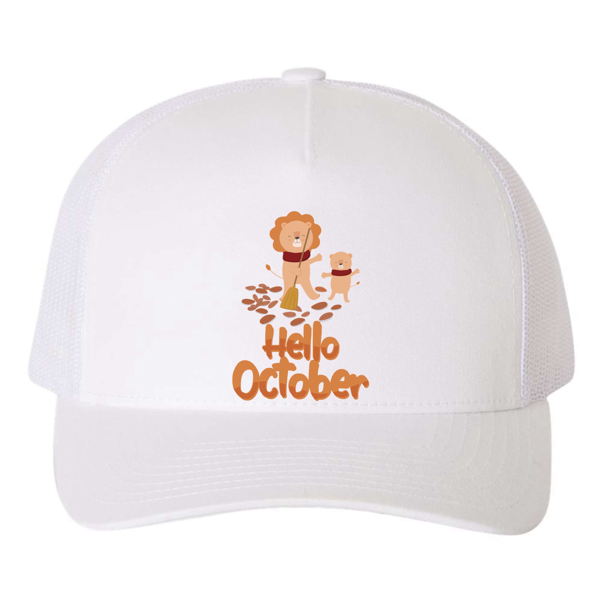 Hello October Yupoong Adult 5-Panel Trucker Hat