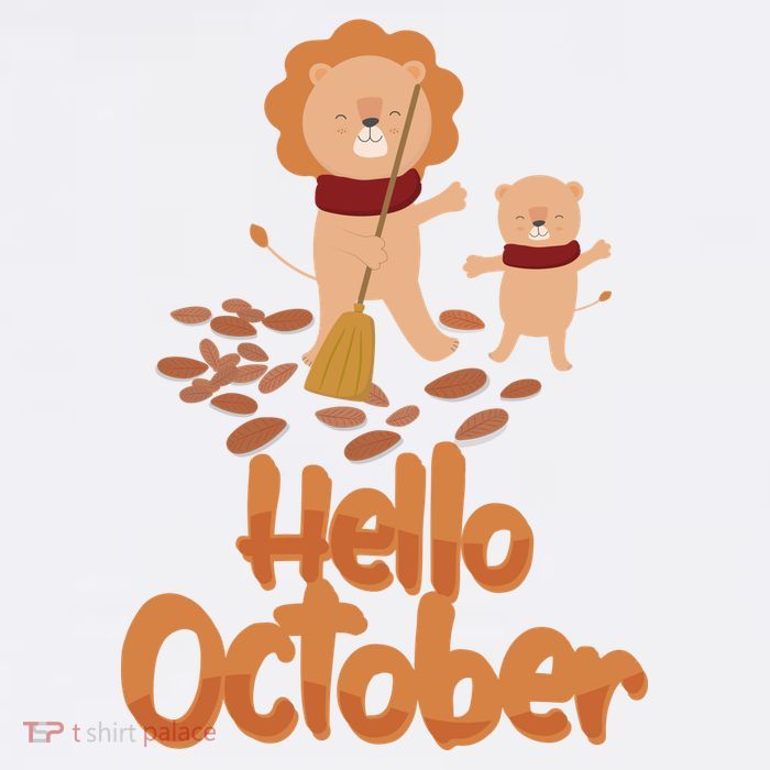 Hello October Button